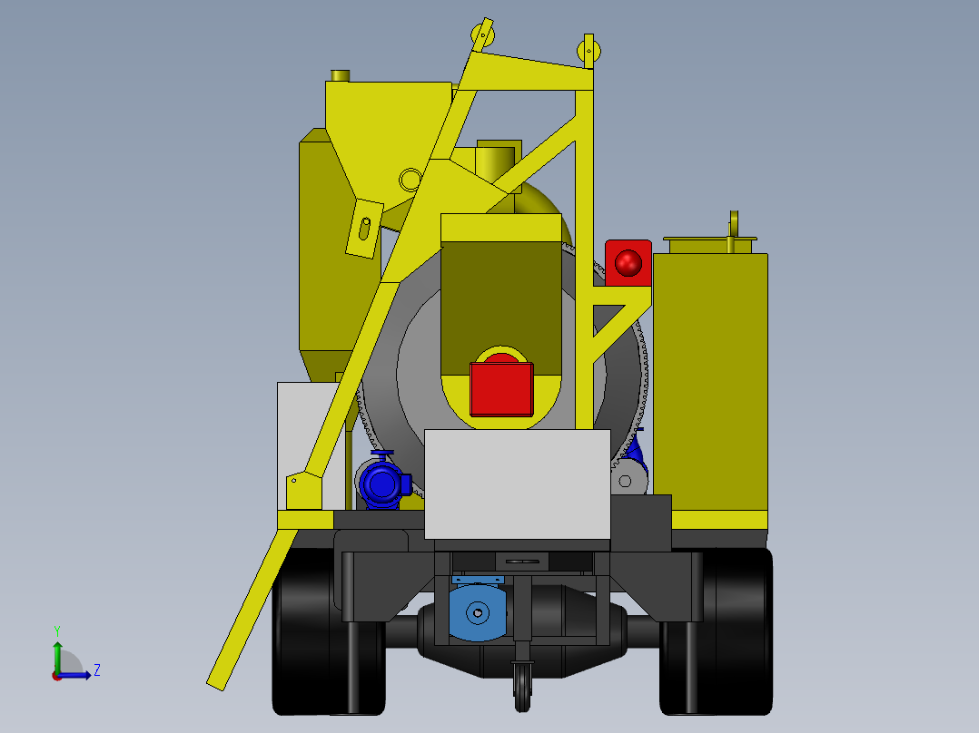 可移动小型沥青制造机左视图