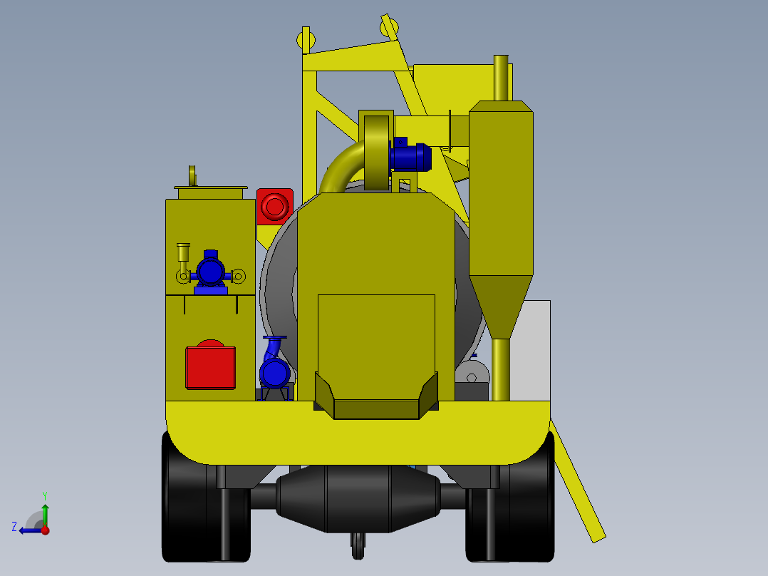 可移动小型沥青制造机右视图