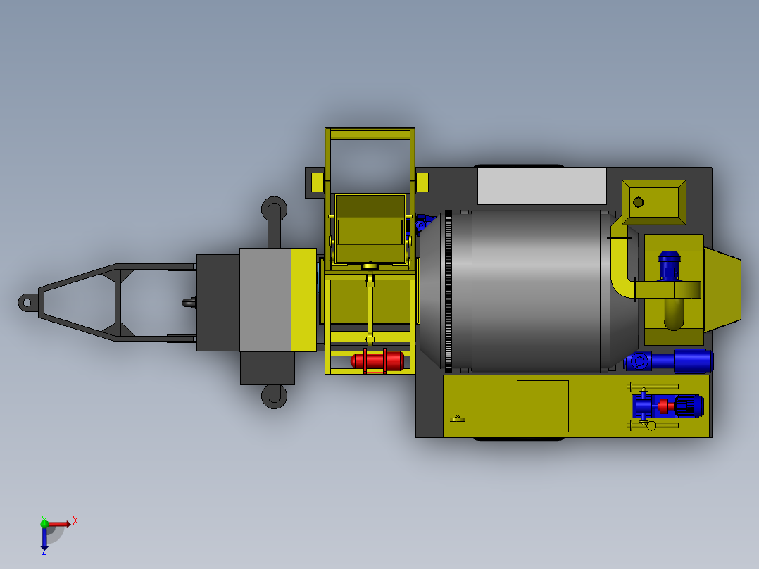 可移动小型沥青制造机俯视图