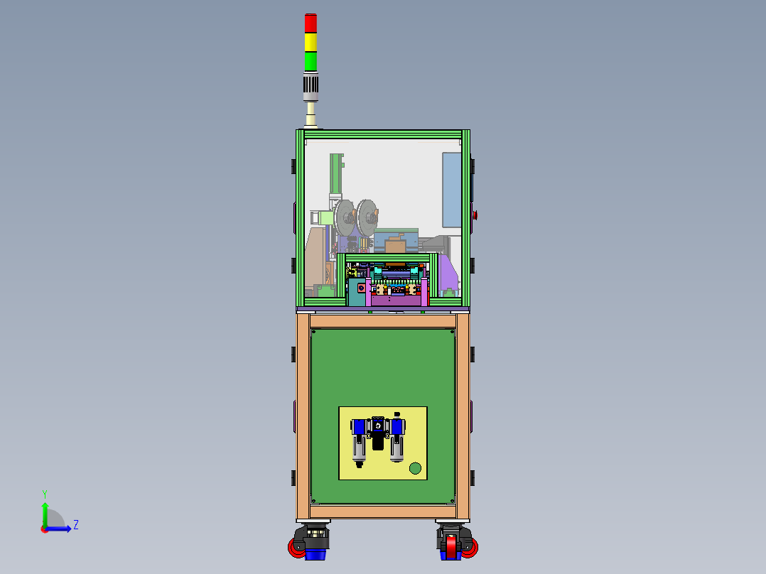 SMTM自动撕膜贴膜设备sw14可编辑左视图