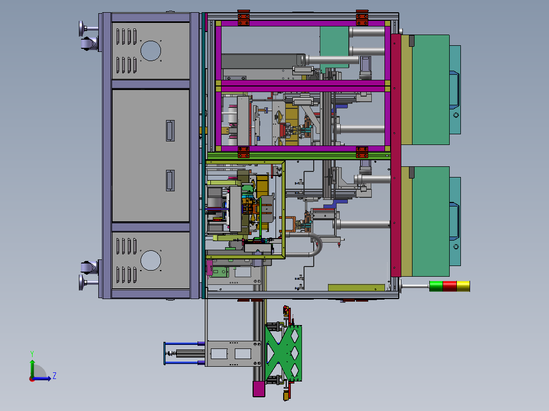 自动矫正叠料装盒机sw12左视图