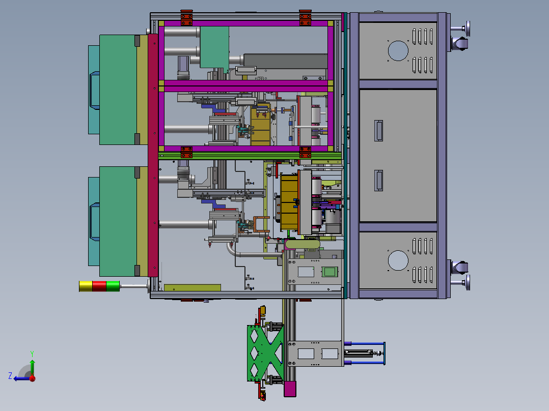 自动矫正叠料装盒机sw12右视图