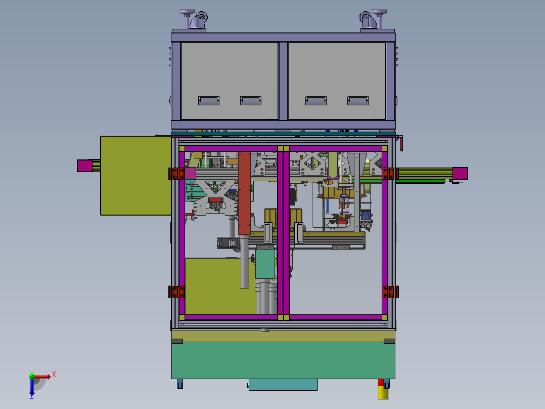自动矫正叠料装盒机sw12俯视图
