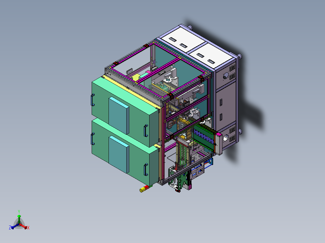 自动矫正叠料装盒机sw12正等轴测图
