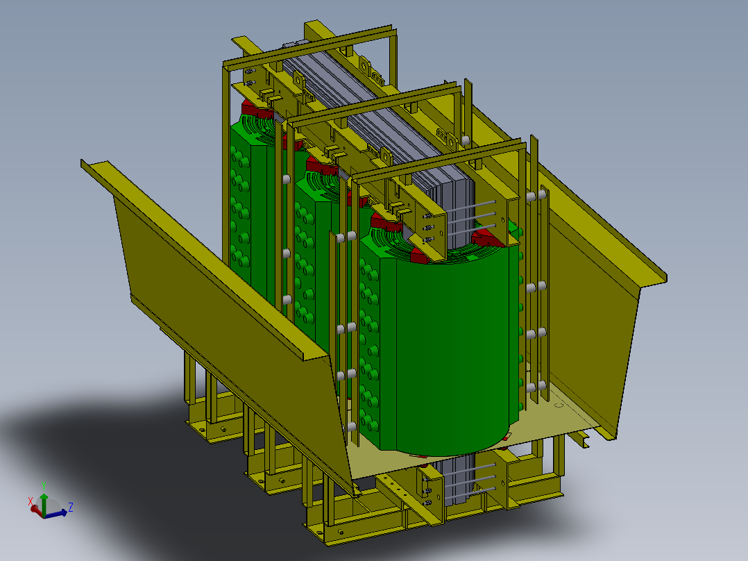 变压器(风冷式)立体图sw16可编辑