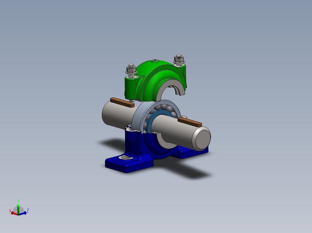 Cojinetes滚珠轴承与轴承座3D数模图纸 Solidworks设计