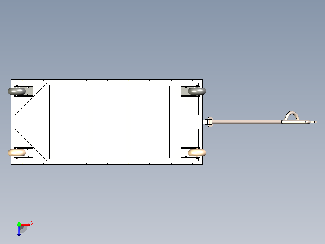 转运车3D模型俯视图