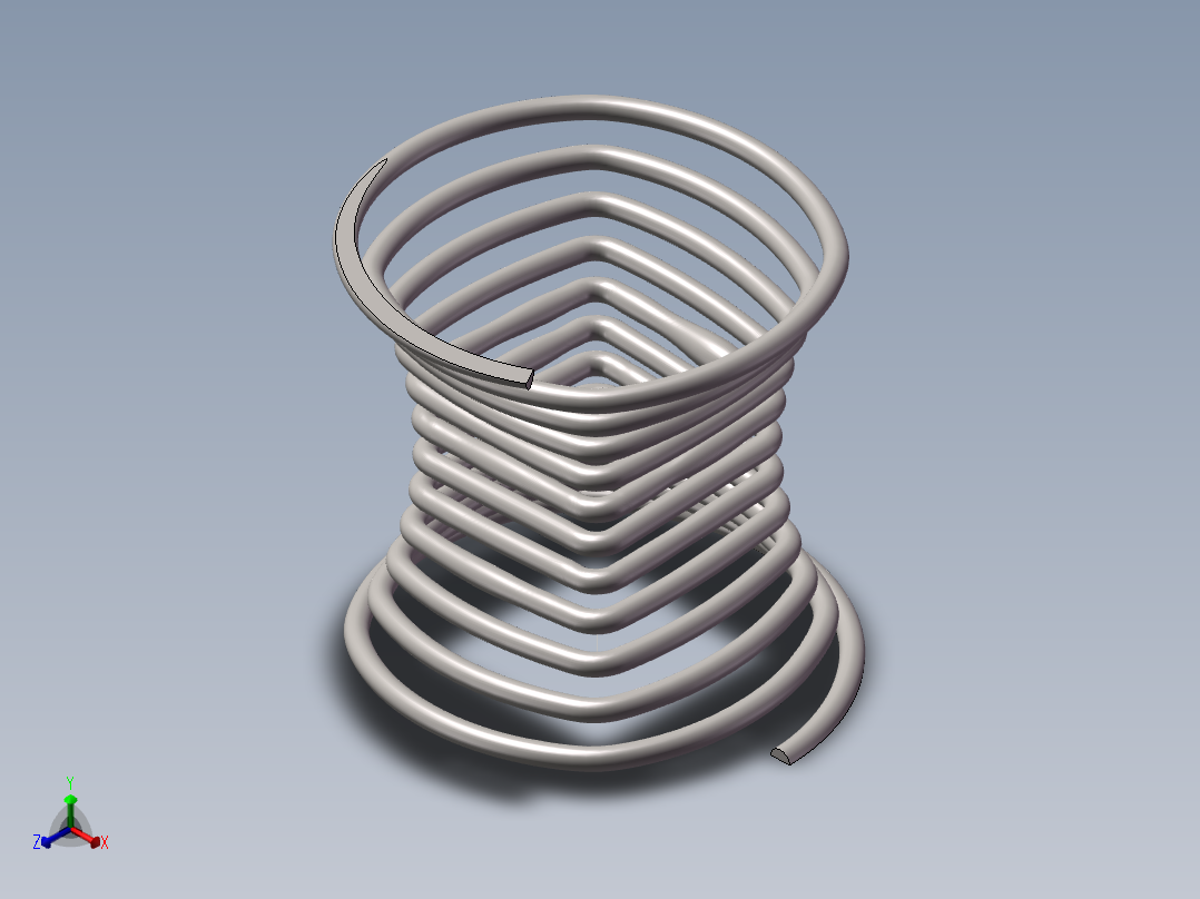 异型弹簧正等轴测图