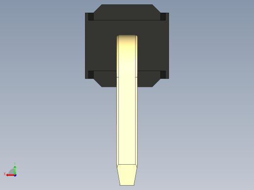 彩色公排针 100mil 2.54mm 系列-DS1022_black_1x01p_100mil_TypeD_rev1.0后视缩略图