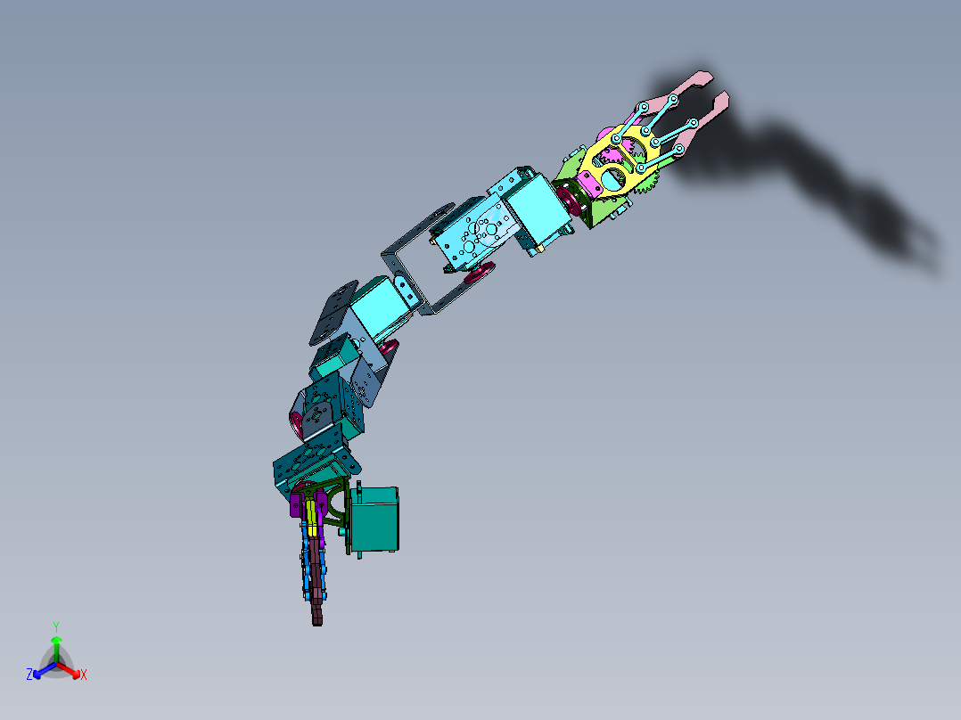 可编程自组装双臂机器人