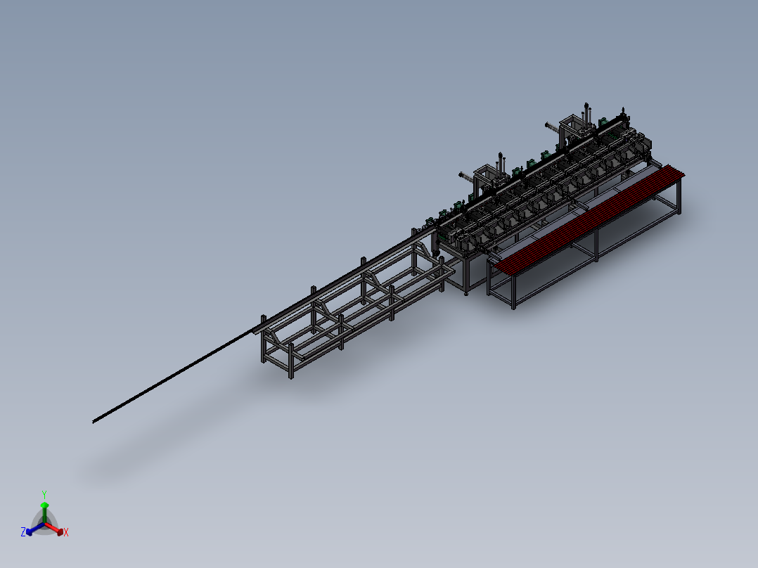 自动化送料冲压生产线3D模型