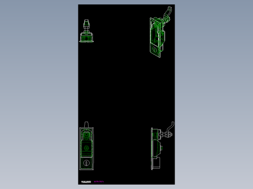 防水迫緊式門扣(C)5573-2D多系列多零件图纸模型