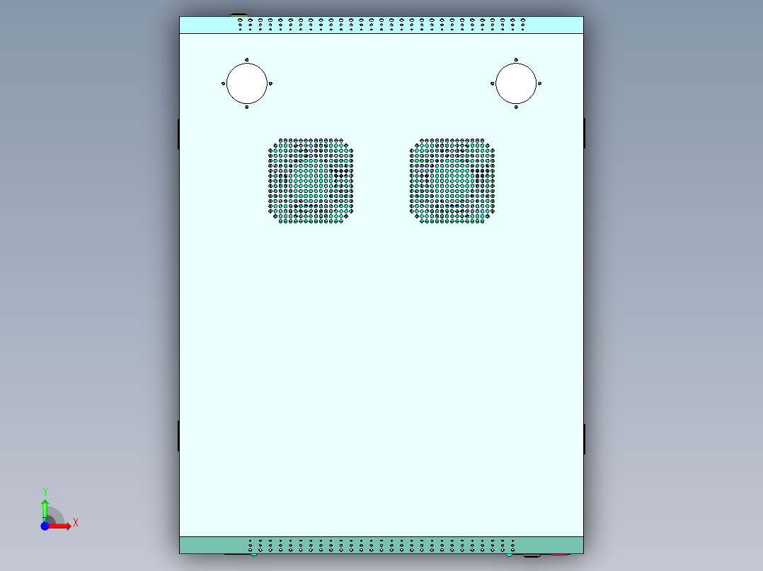 弱电交换机网络监控机柜前视图