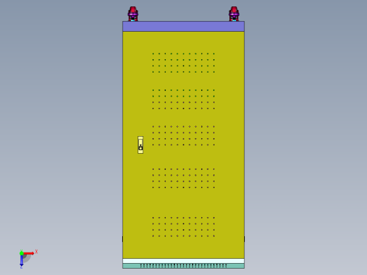 弱电交换机网络监控机柜俯视缩略图