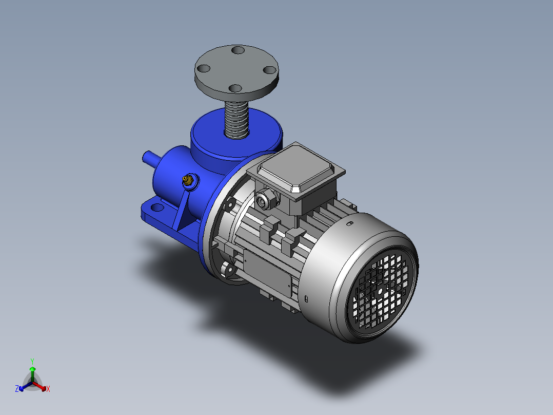 涡轮蜗杆升降器组件355981==40正等轴测图