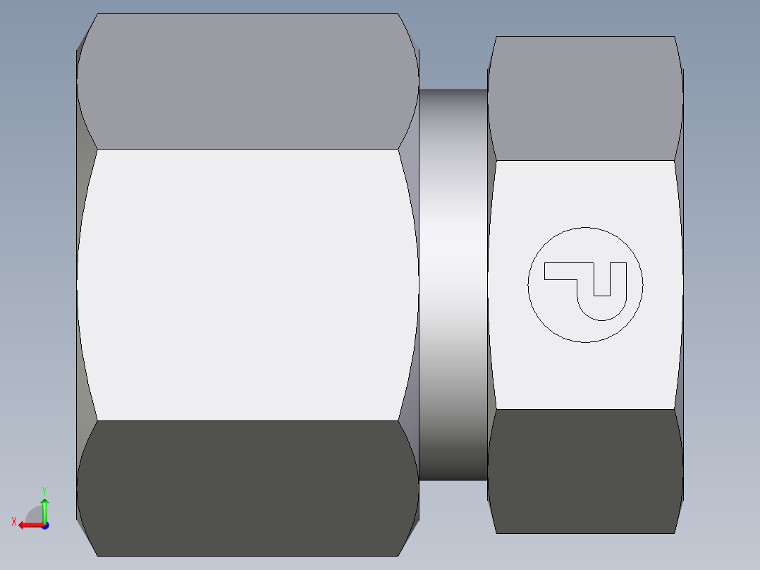 卡套式工业通用硬管接头EO_Blanking_plug_for_tube_ends_ROV12ZSCF后视图