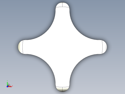 星型把手(鋁合金)2463-3D多系列多零件图纸模型前视缩略图