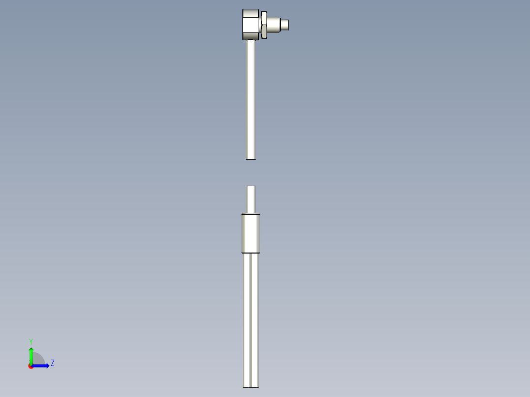 耐高温玻璃光纤_漫反射型FR-GWY620_3D左视图