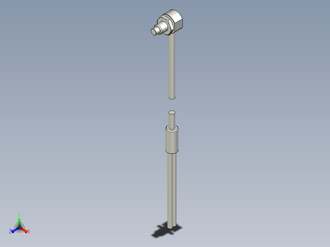 耐高温玻璃光纤_漫反射型FR-GWY620_3D正等轴测图