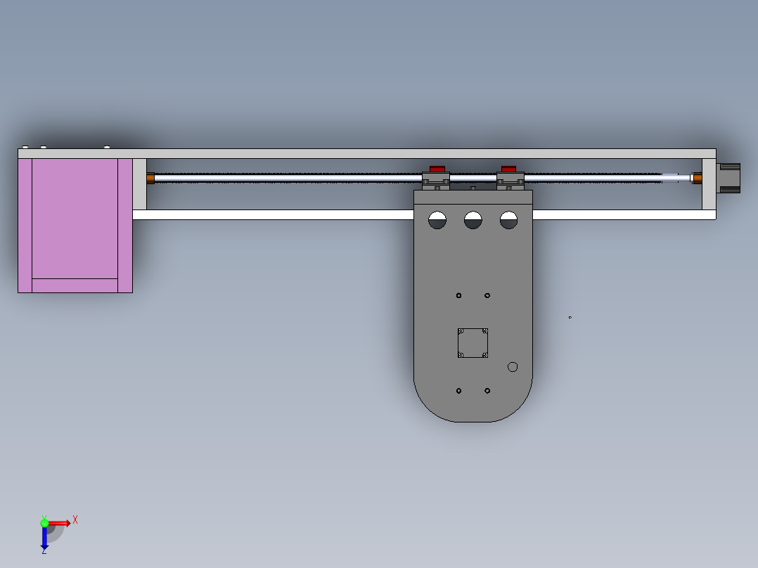 微型激光雕刻机俯视图