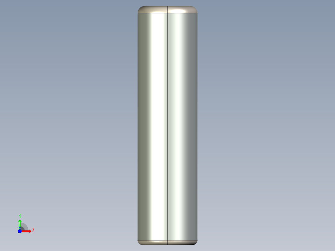 紧固件-STEP 0.2500 Alignment Dowel前视图