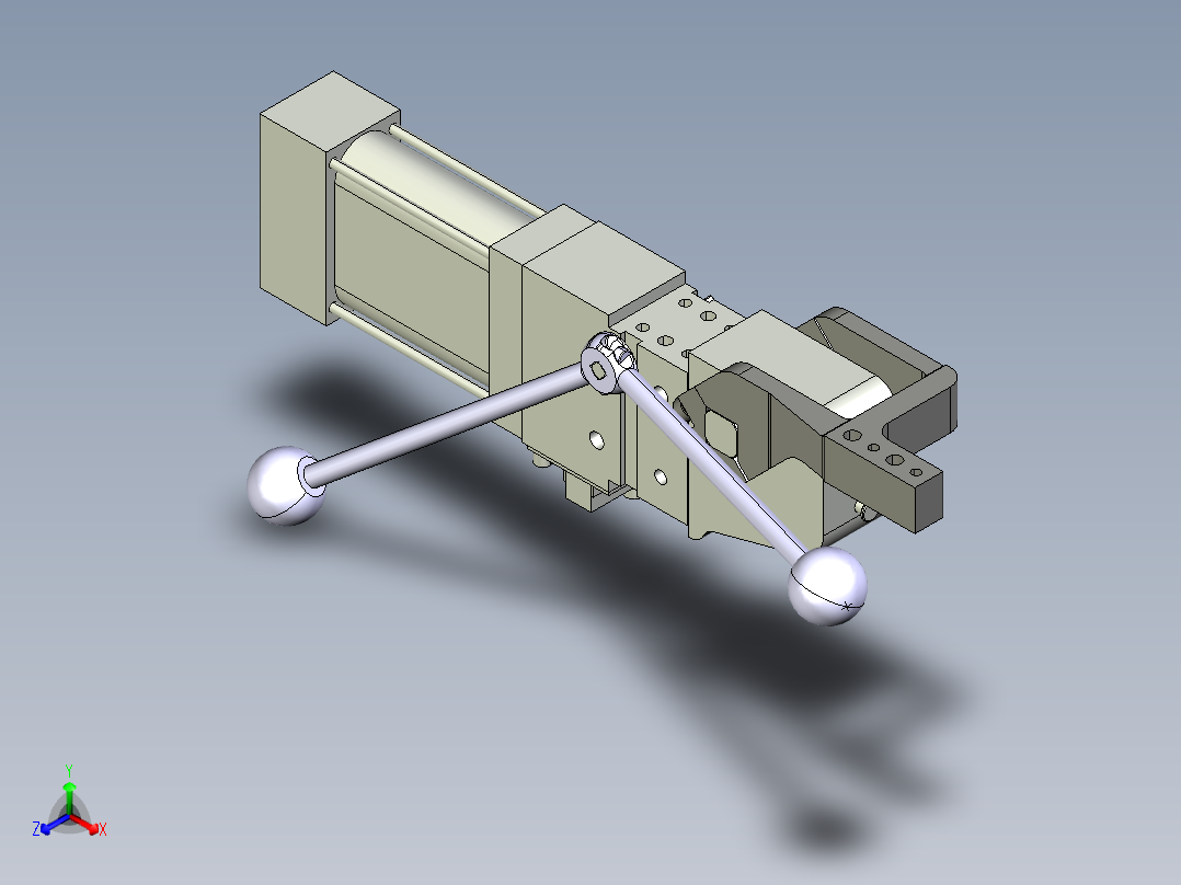 德克斯TUNKERS气缸数模V2 63.1 Z A12 T12 45~105 _GRAD主视图
