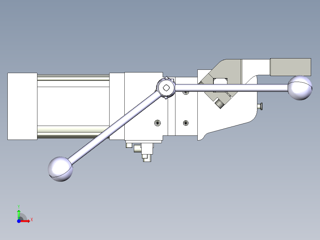德克斯TUNKERS气缸数模V2 63.1 Z A12 T12 45~105 _GRAD前视图