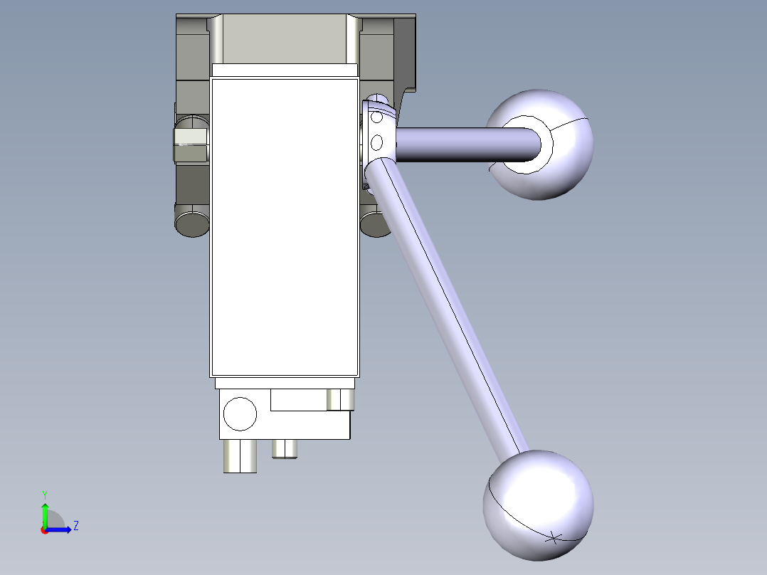 德克斯TUNKERS气缸数模V2 63.1 Z A12 T12 45~105 _GRAD左视图