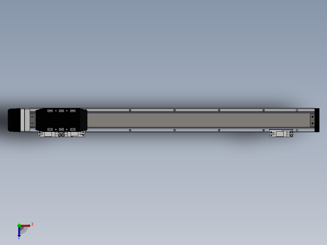 电动滑台模组SDH50下连模组（配台达电机）俯视图