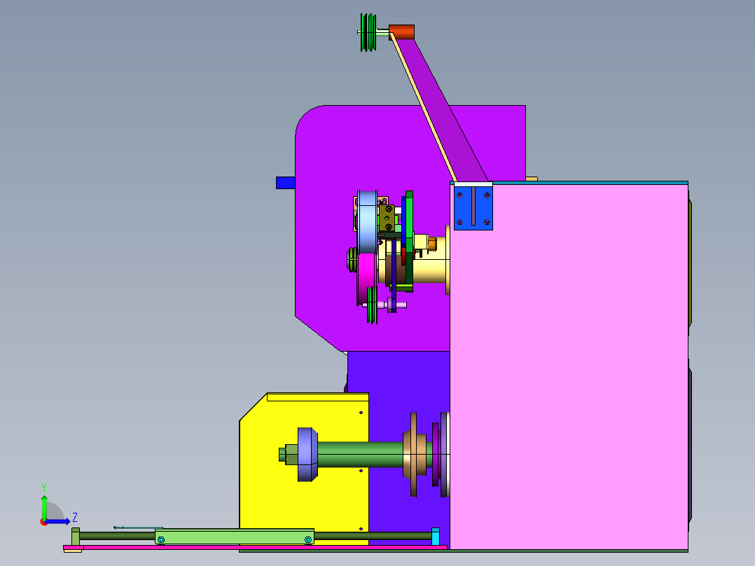 连罐拔丝机设备左视图