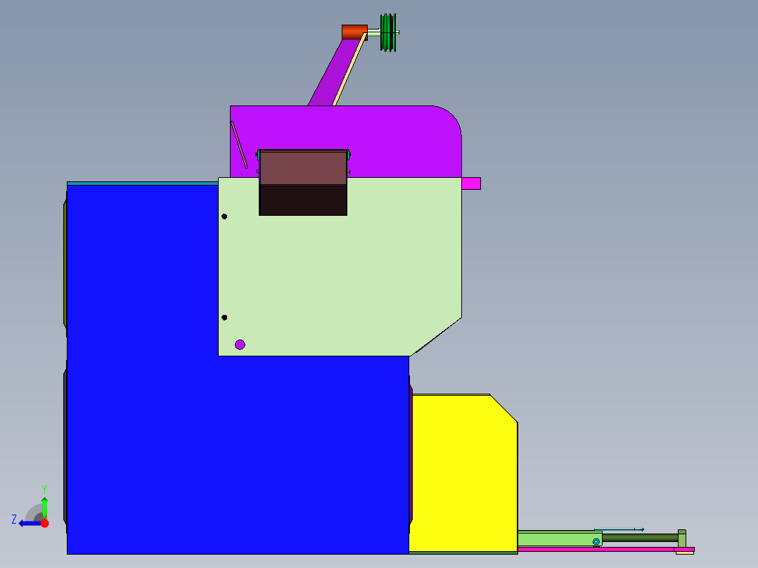 连罐拔丝机设备右视图