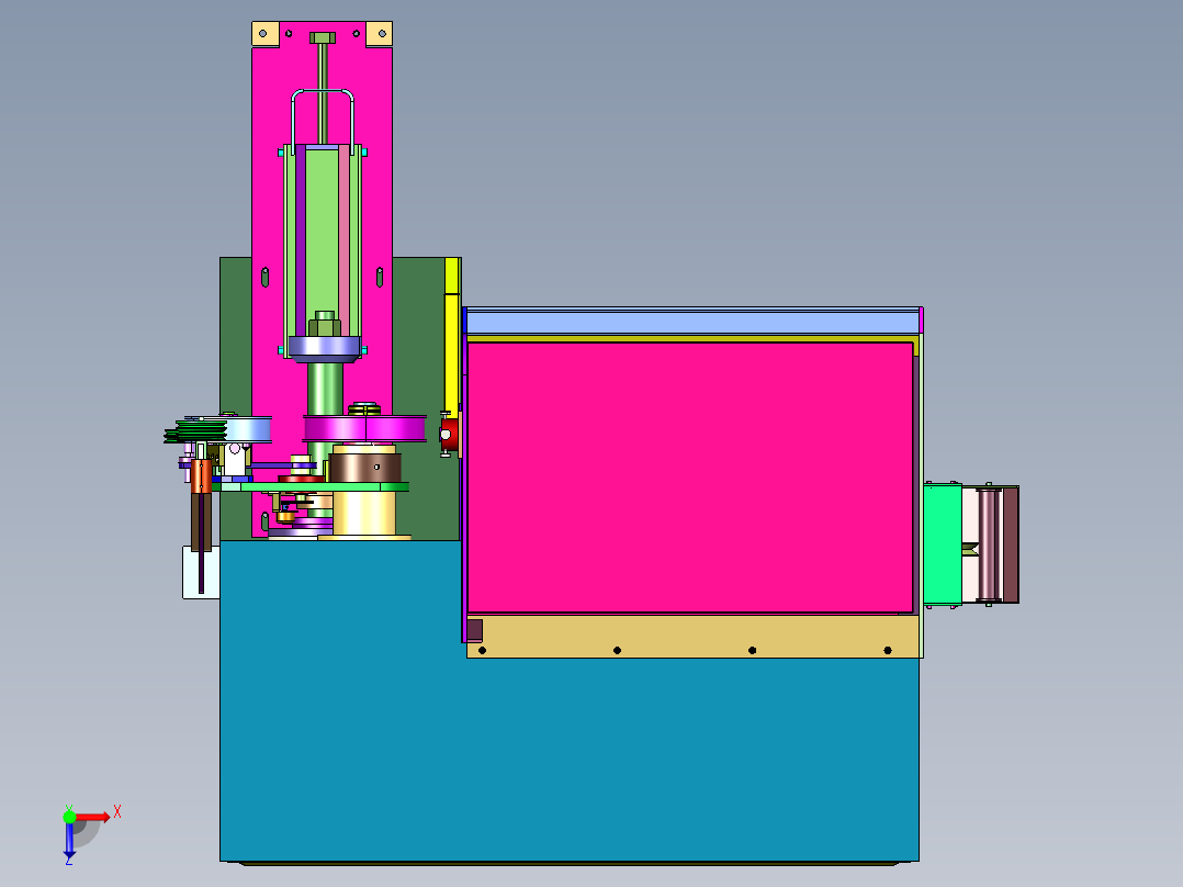 连罐拔丝机设备俯视图