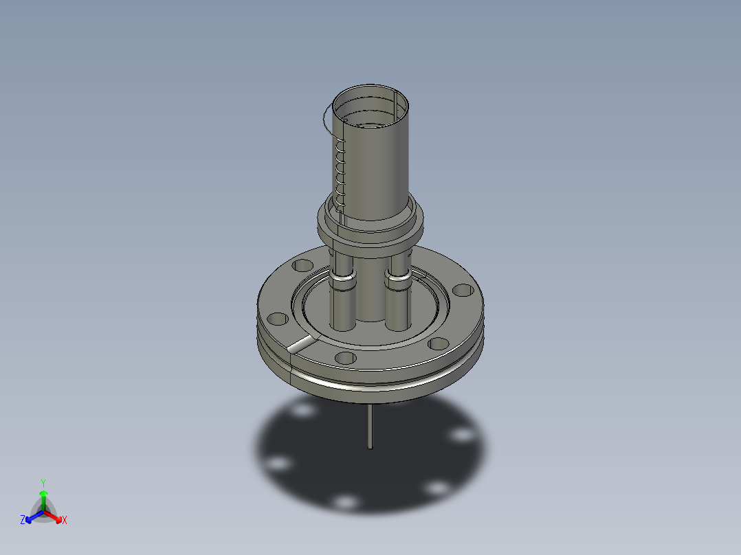 真空计头_UHV-24(p)_Agilent正等轴测图