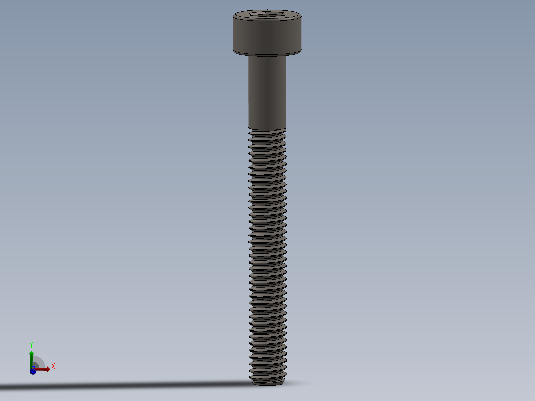 Screw_DIN_912_M2.5x22_A2.SLDPRT公制内六角螺钉主视图
