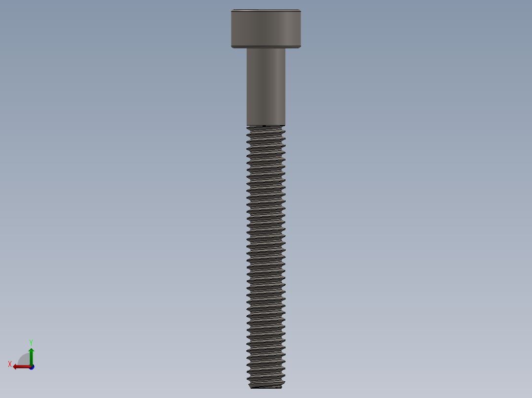 Screw_DIN_912_M2.5x22_A2.SLDPRT公制内六角螺钉后视图