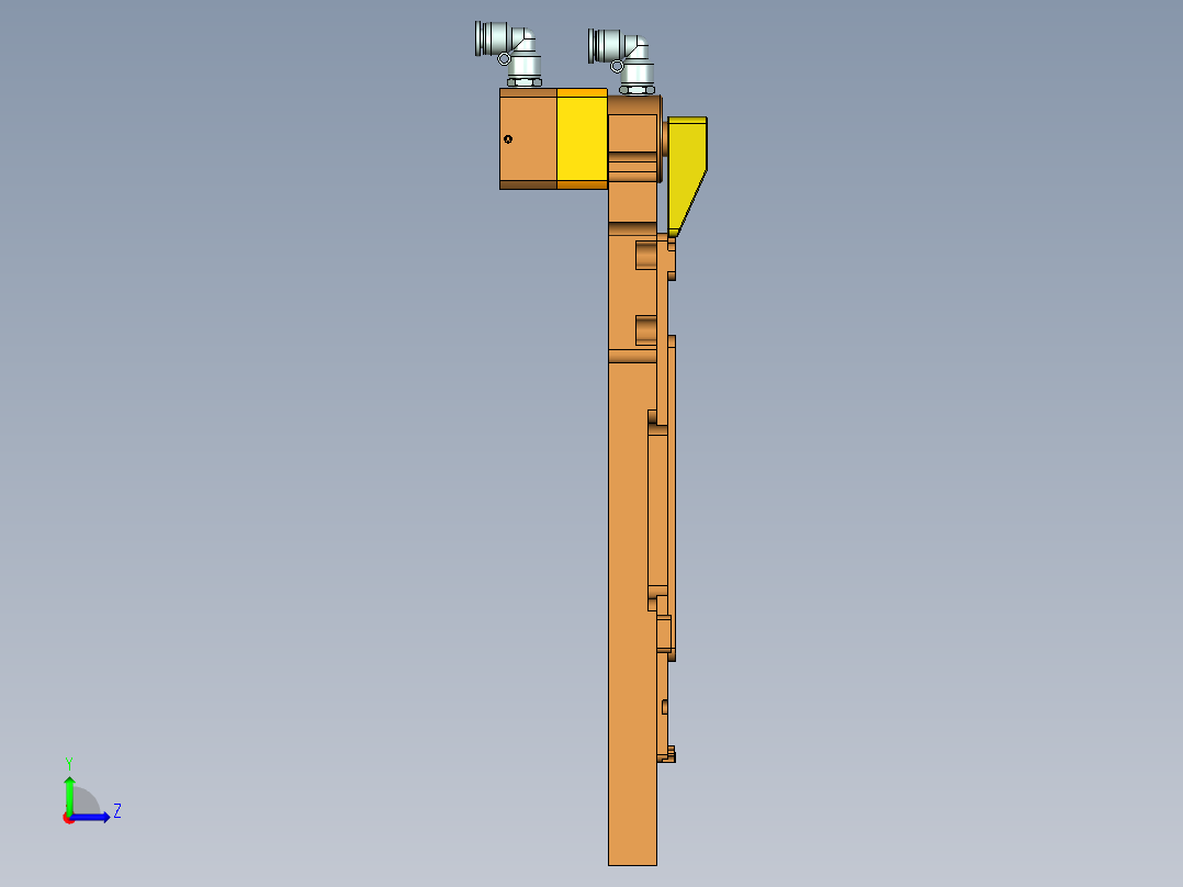 B9403-A-CNC2笔记本CNC工装夹具三维模型加气缸位-220924左视图
