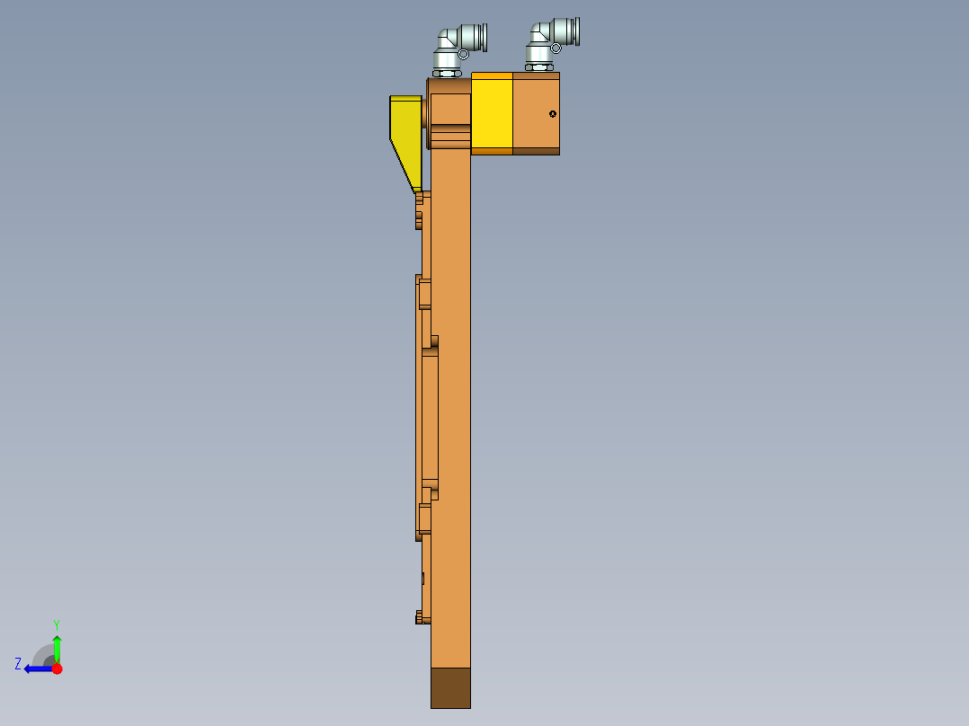 B9403-A-CNC2笔记本CNC工装夹具三维模型加气缸位-220924右视图
