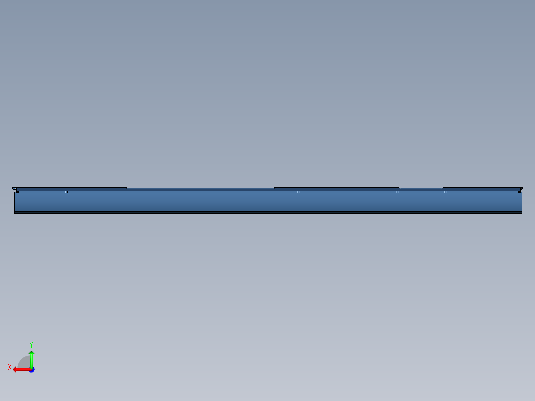 长条金属转轴落料程序模型后视图