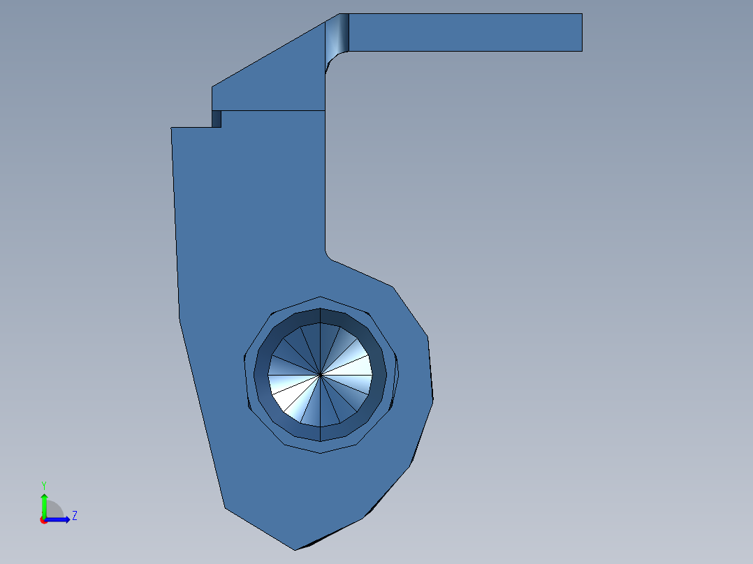 长条金属转轴落料程序模型左视图