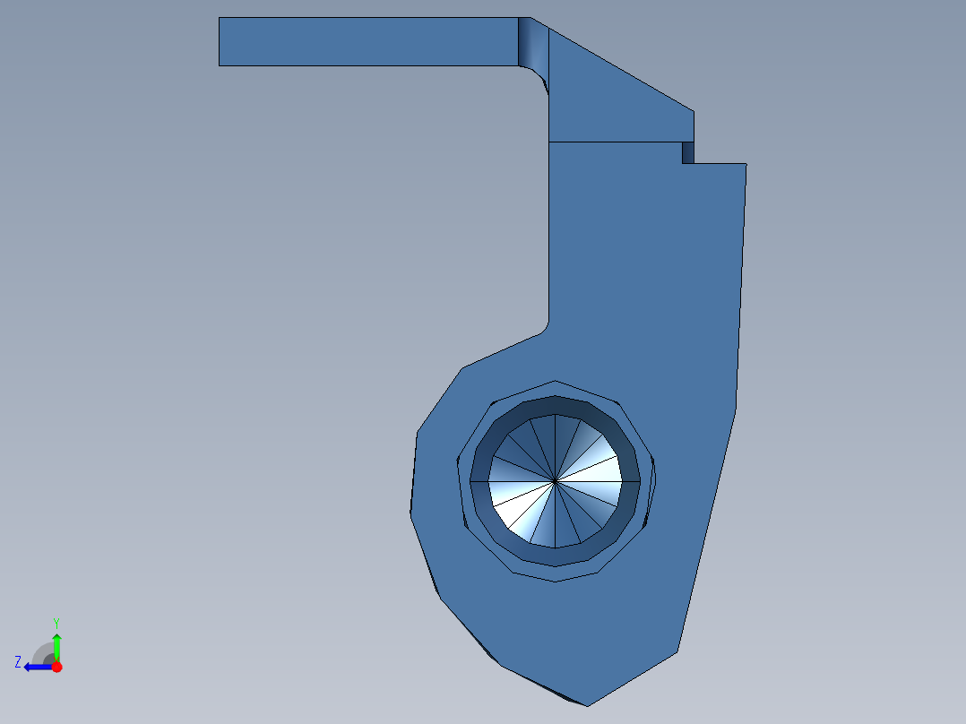 长条金属转轴落料程序模型右视图