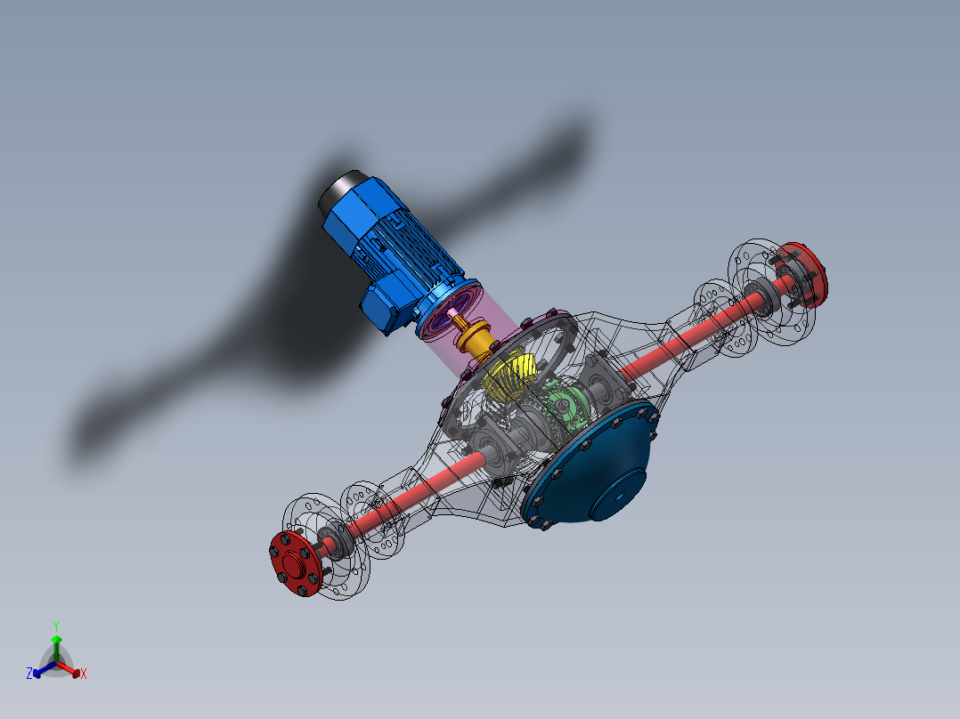 驱动桥正等轴测图
