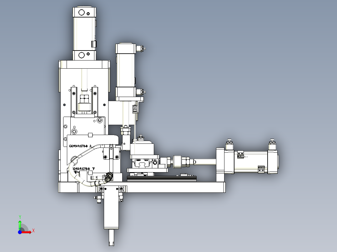 塑料出水口冲切工装设计前视图