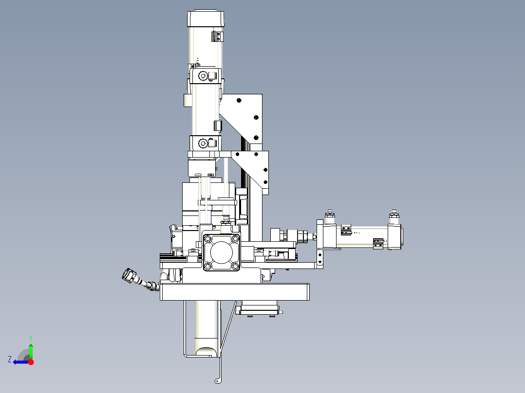 塑料出水口冲切工装设计右视图