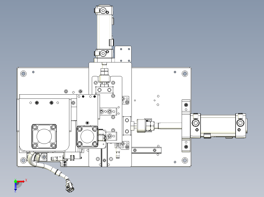 塑料出水口冲切工装设计俯视图