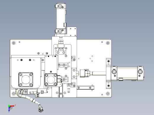 塑料出水口冲切工装设计俯视缩略图