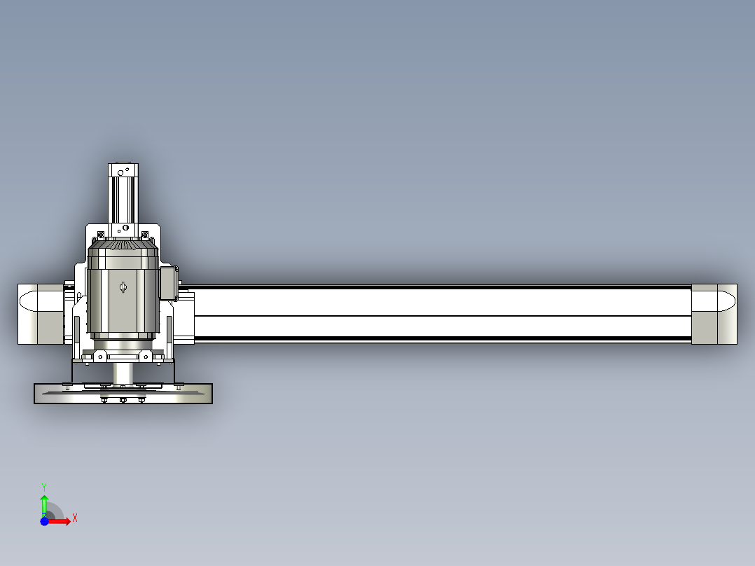 圆盘裁刀机构前视图