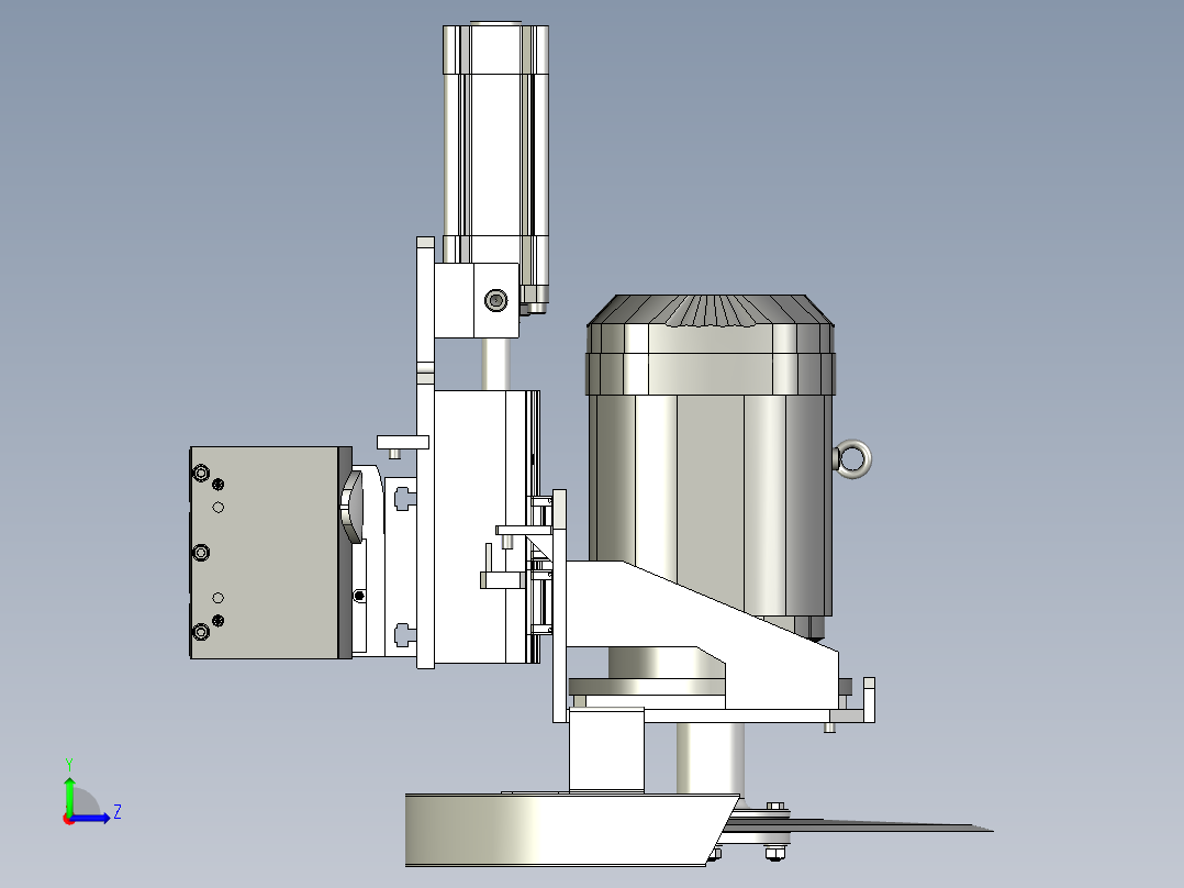 圆盘裁刀机构左视图