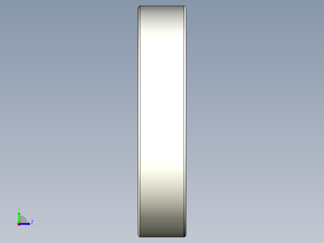完整的公制600微型系列，开放式轴承库SolidWorks和Step模型左视图