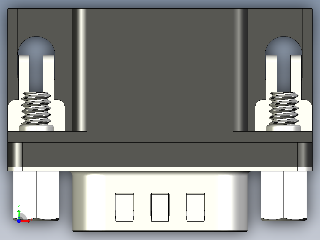 DSUB HD 15 针连接器前视图