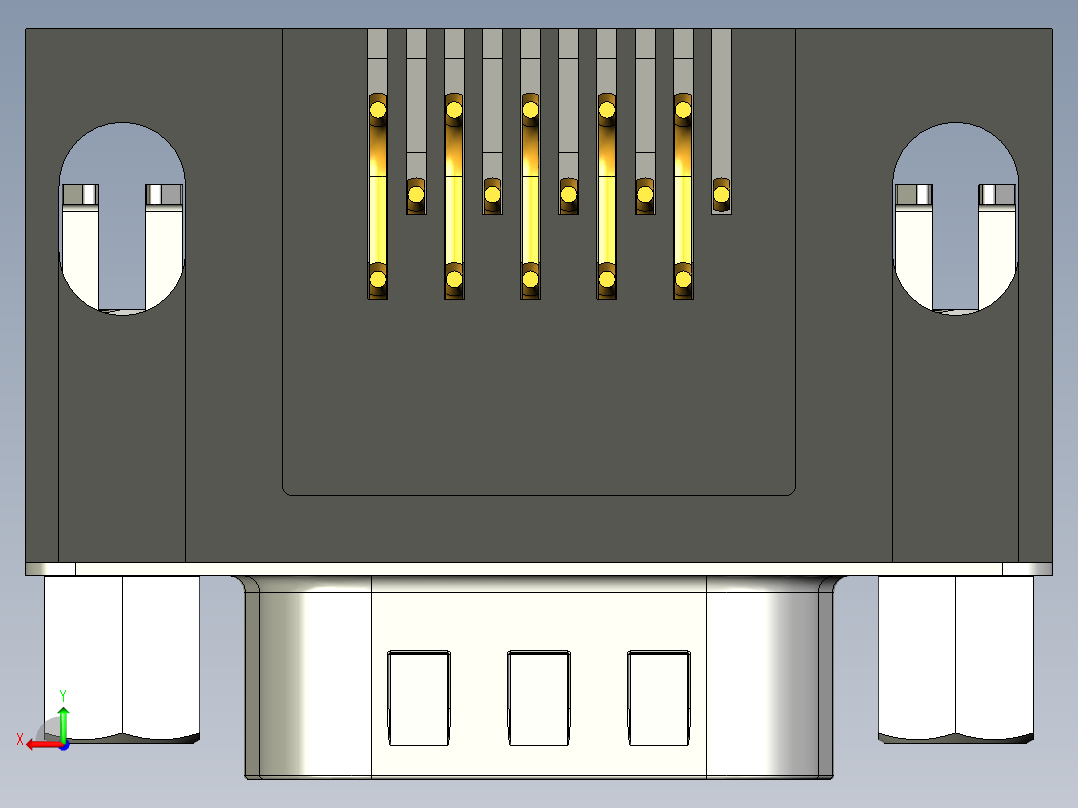 DSUB HD 15 针连接器后视图